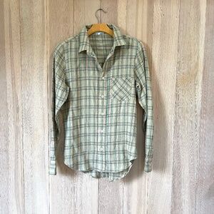 Lost & Found Plaid Cotton Button Up, Size S, NWOT